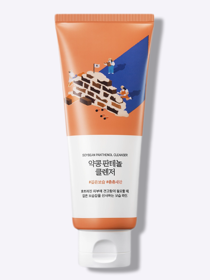 Смягчающая пенка для умывания с чёрной соей и пантенолом Round Lab Soybean Panthenol Cleanser, 150 мл