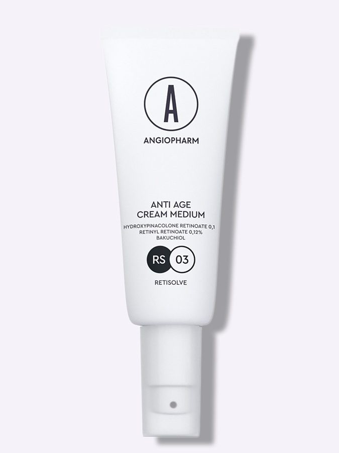 Омолаживающий крем для лица с комплексом ретиноидов ANGIOPHARM Anti Age Cream MEDIUM, 50 мл