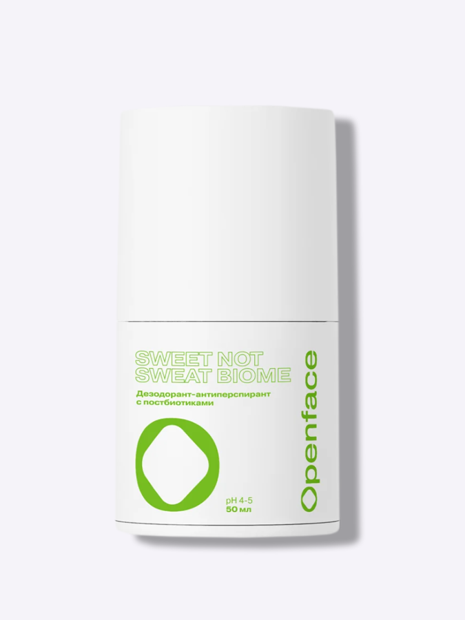 Дезодорант-антиперспирант с постбиотиками Openface Sweet Not Sweat Biome, 50 мл
