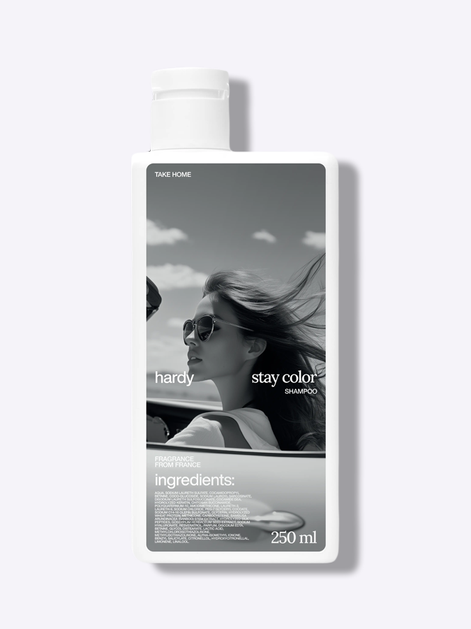 Шампунь для защиты цвета окрашенных волос HARDY STAY COLOR SHAMPOO, 250 мл