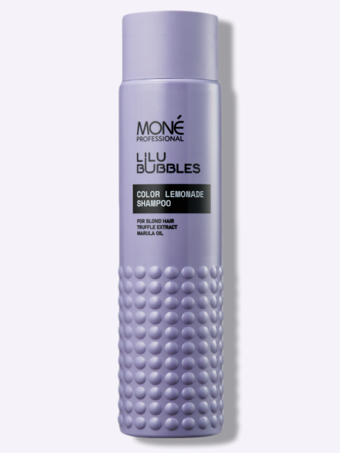 Шампунь для оздоровления и ухода за осветленными волосами MONE Professional LILU BUBBLES COLOR LEMONADE SHAMPOO, 300 мл