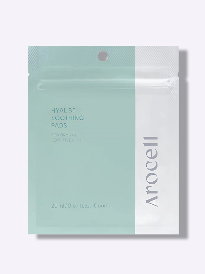 Охлаждающие успокаивающие пэды с гиалуроновой кислотой AROCELL Hyal B5 Soothing Pads, 10 шт