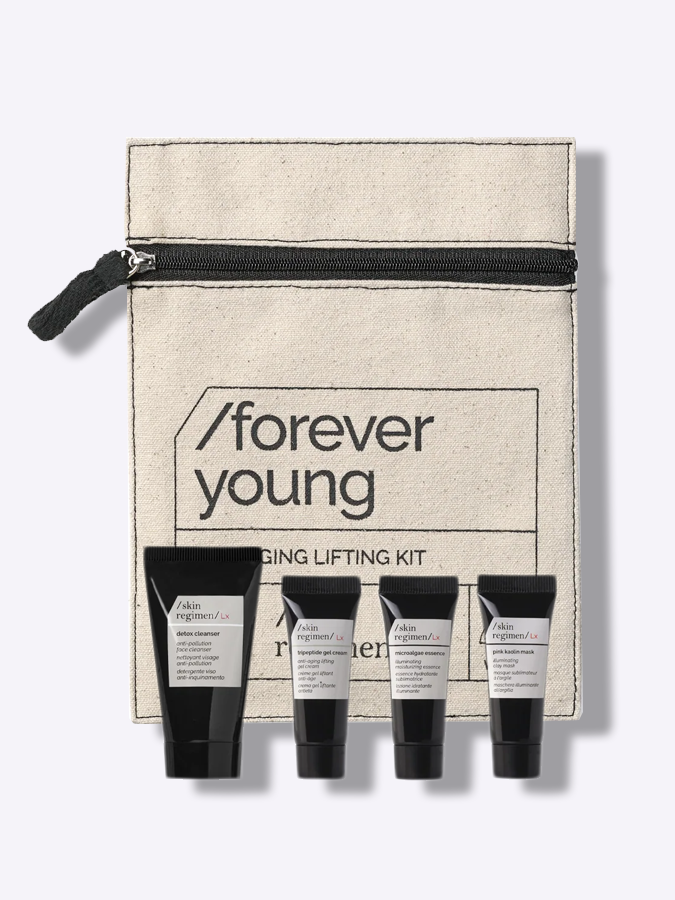 Набор для знакомства и путешествий с линией Skin Regiment Lx "Вечно молодой" Comfort Zone FOREVER YOUNG KIT, 4 items