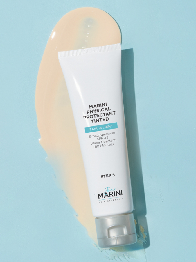 Солнцезащитный крем с тональным эффектом c SPF45 Jan Marini Marini Physical Protectant SPF45 (tinted light), 57 г