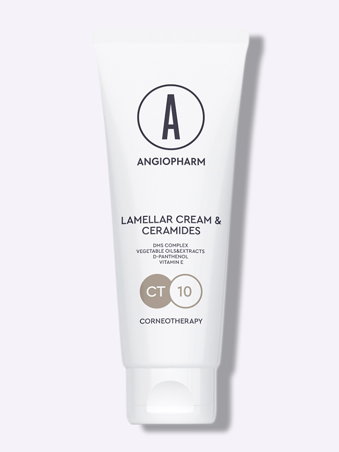 Ламеллярный крем с церамидами ANGIOPHARM  Lamellar Cream & Ceramides, 75 мл 