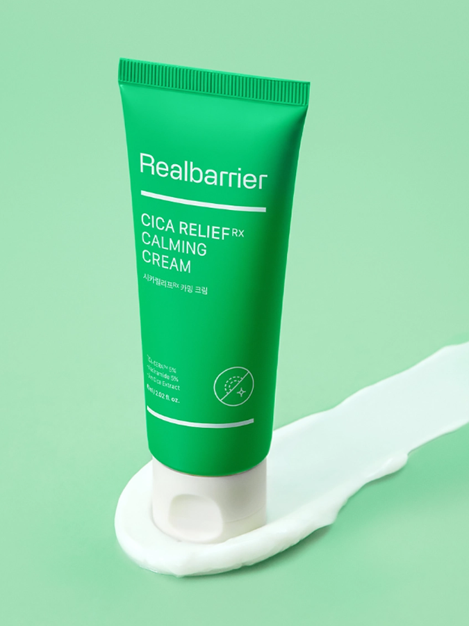 Успокаивающий крем с экстрактом центеллы и 5% ниацинамида Real Barrier Cica Relief RX Calming Cream, 60 мл