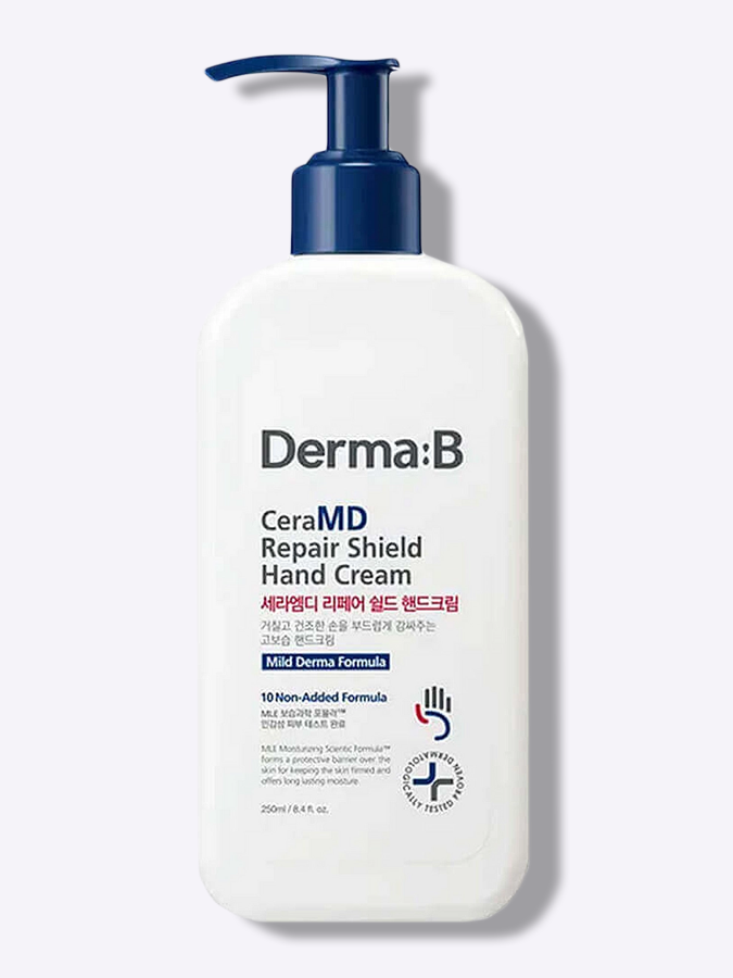 Увлажняющий крем для рук с 5% масла ши и керамидами Derma:B CeraMD Repair Shield Hand Cream, 250 мл