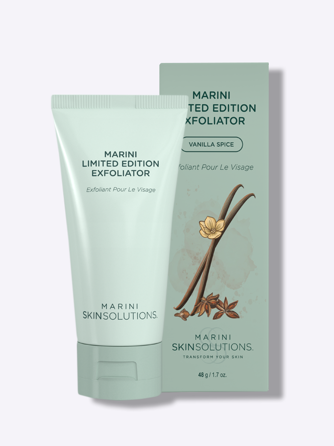 Полиш-крем тройного действия с тёплым ароматом ванили и пряностей Marini Skinsolutions™ Limited Edition Exfoliator Vanilla Spice, 48 г