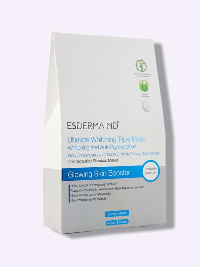 Осветляющая тканевая маска ESDERMA MD Ultimate Whitening Triple Mask, 25 мл