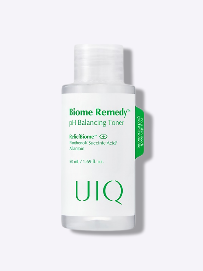 Успокаивающий тонер c янтарнной кислотой и пробиотиками UIQ Biome Remedy pH Balancing Toner, 50 мл (миниатюра)