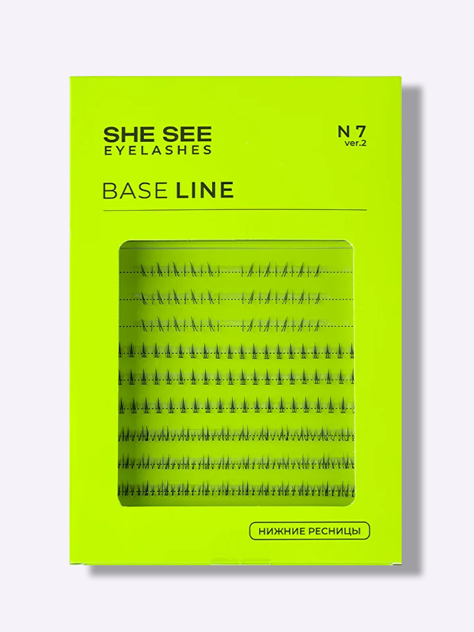 Накладные ресницы [нижние] N7 ver.2 SHE SEE EYELASHES BASE LINE №7.2