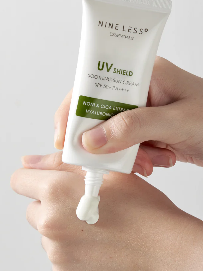 Веганский солнцезащитный крем NINE LESS Essentials UV Shield Soothing Sun Cream SPF 50+/PA++++, 50 мл