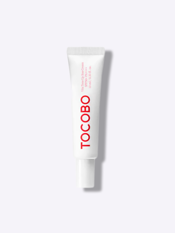 Лёгкий солнцезащитный крем с эффектом выравнивания тона Tocobo Vita Tone Up Sun Cream SPF50+ PA++++, 10 мл (миниатюра)