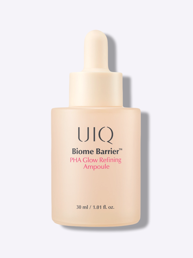 Отшелушивающая сыворотка с PHA-кислотой для гладкости и сияни UIQ Biome Barrier PHA Glow Refining Ampoule, 30 мл