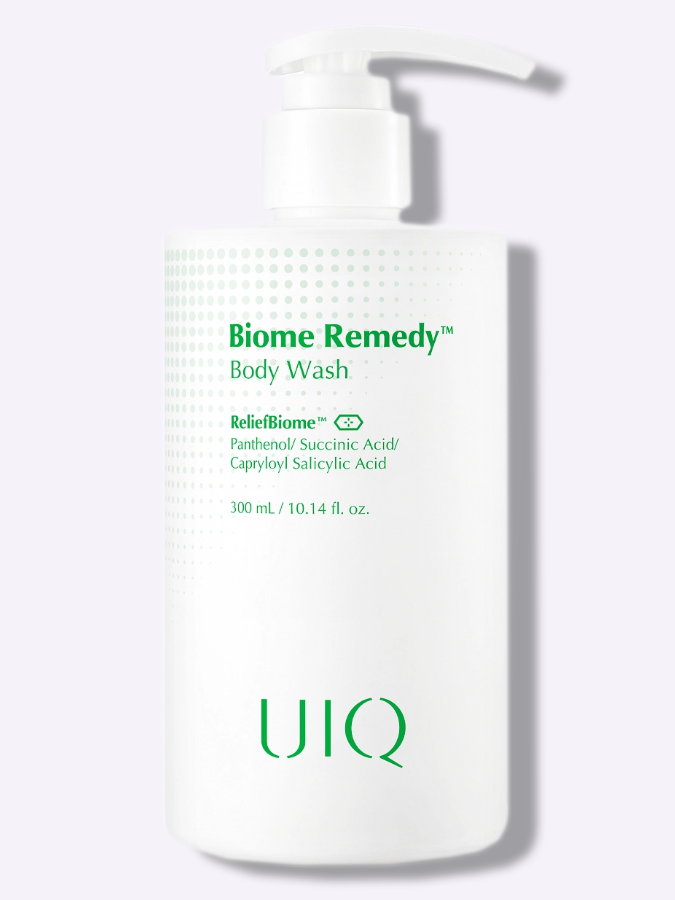 Мягкий обновляющий гель для душа с пробиотиками и LHA-кислотой UIQ Biome Remedy Body Wash, 300 мл 	 Мягкий обновляющий гель для душа с пробиотиками и LHA-кислотой UIQ Biome Remedy Body Wash, 300 мл