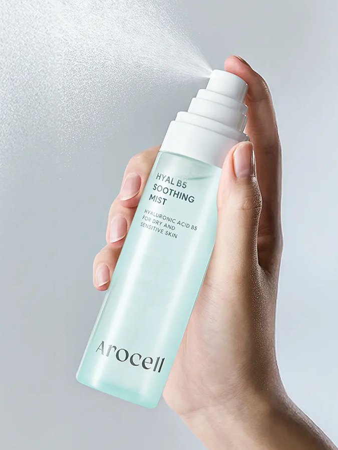 Мист с гиалуроновой кислотой и пантенолом для глубокого увлажнения AROCELL Hyal B5 Soothing Mist, 100 мл