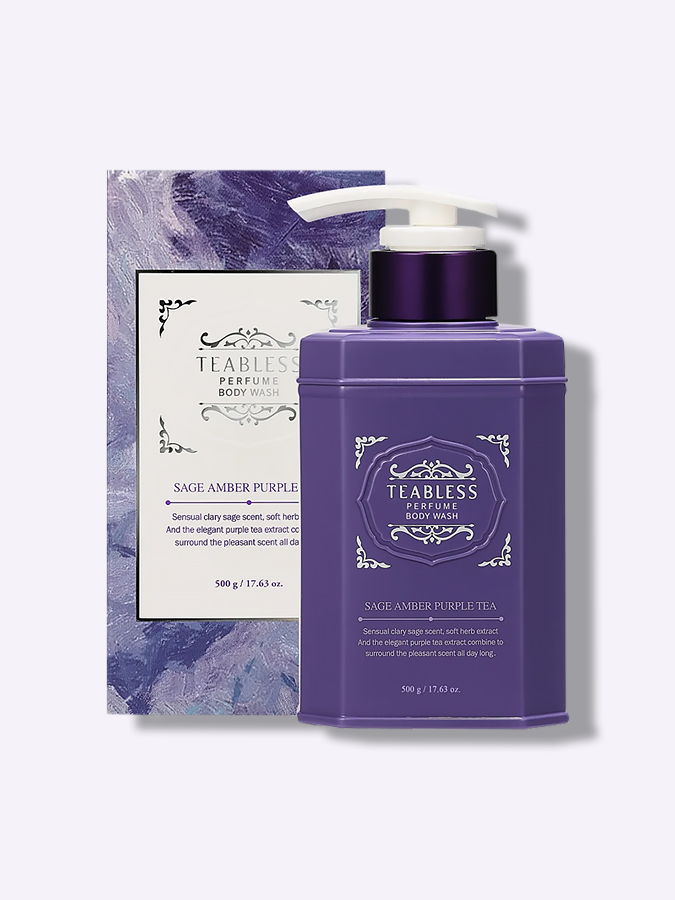 Парфюмированный гель для душа «Амбра, Шалфей» TEABLESS Sage Amber Purple Tea Perfume Body Wash, 500 г