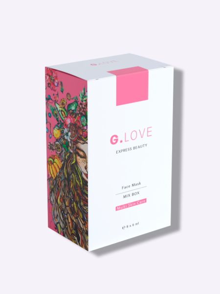 Микс-бокс масок для мультифункционального ухода G.LOVE Face Mask MIX BOX, 8*6мл Микс-бокс масок для мультифункционального ухода G.LOVE Face Mask MIX BOX, 8*6мл