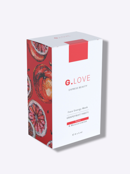 Маска для лица против усталости кожи G.LOVE Face Energy Mask GRAPEFRUIT PARTY, 8*6мл Маска для лица против усталости кожи G.LOVE Face Energy Mask GRAPEFRUIT PARTY, 8*6мл