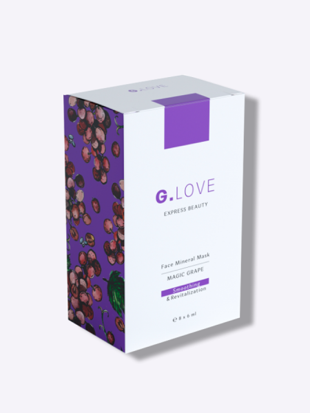 Маска для гладкости и восстановления кожи лица G.LOVE Face Mineral Mask MAGIC GRAPE, 8*6мл Маска для гладкости и восстановления кожи лица G.LOVE Face Mineral Mask MAGIC GRAPE, 8*6мл