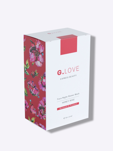 Ночная маска для восстановления микробиома G.LOVE Face Night Biome Mask HONEY ROSE,  8*6 мл Ночная маска для восстановления микробиома G.LOVE Face Night Biome Mask HONEY ROSE,  8*6 мл