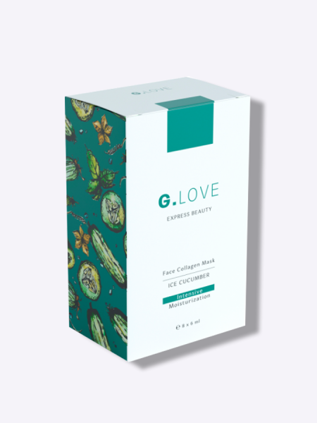 Освежающая лифтинг-маска для лица G.LOVE Face Collagen Mask ICE CUCUMBER, 8*6мл Освежающая лифтинг-маска для лица G.LOVE Face Collagen Mask ICE CUCUMBER, 8*6мл